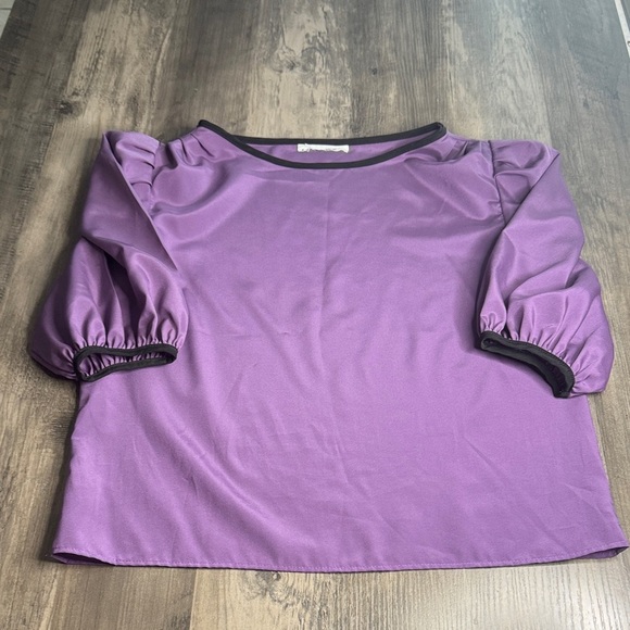 Vintage Purple and Burgundy Silk Skirt and Top Set 70’s Style - Picture 2 of 8